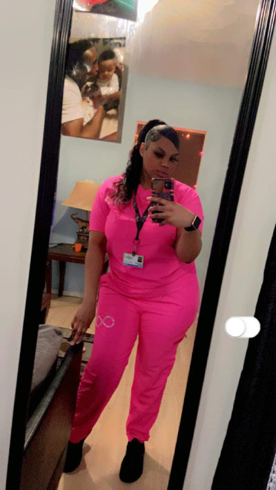 HOT PINK SCRUB SET