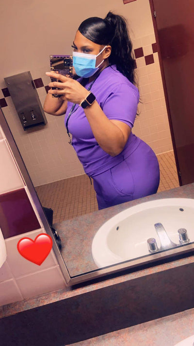 PURPLE SCRUB SET