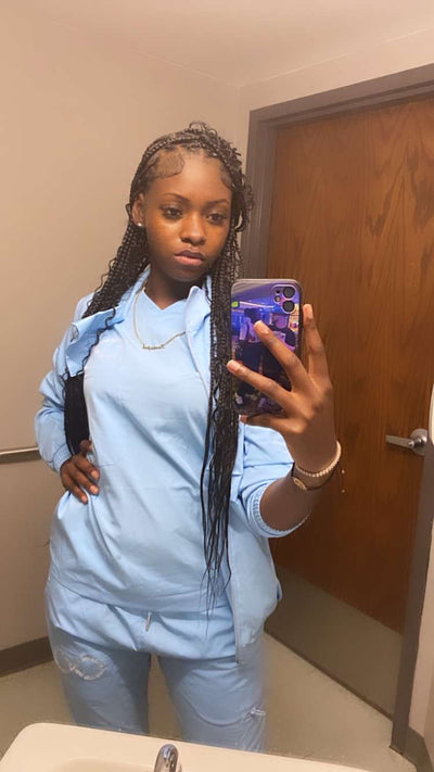 SKY BLUE SCRUB SET