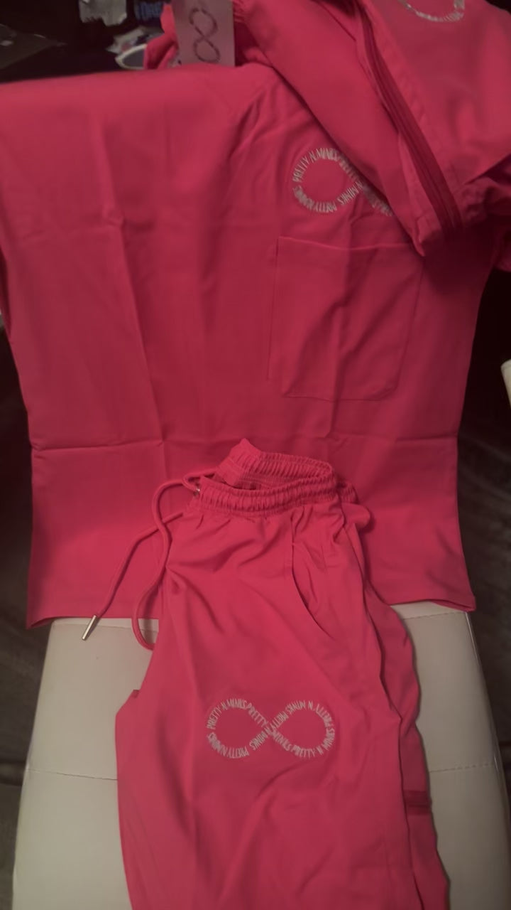 HOT PINK SCRUB SET
