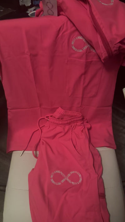 HOT PINK SCRUB SET
