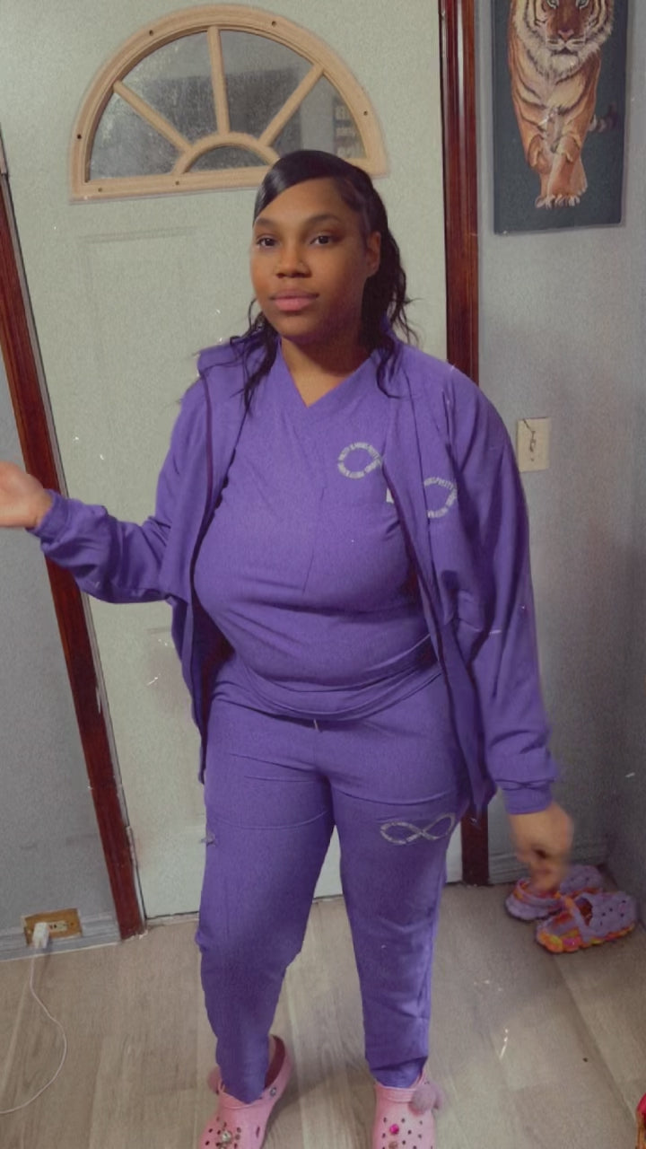 PURPLE SCRUB SET
