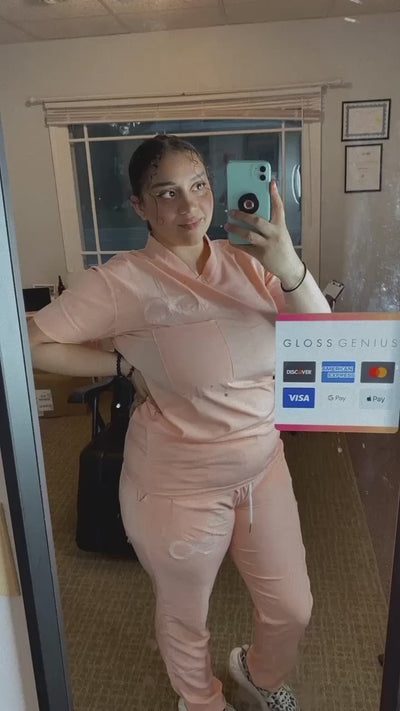 LIGHT PINK SCRUB SET