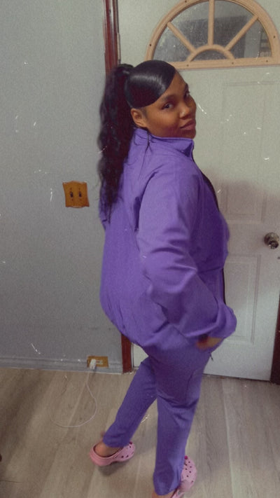PURPLE SCRUB SET