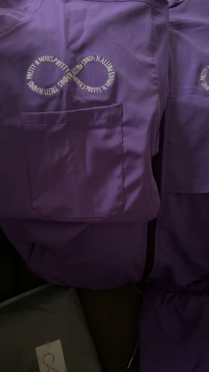 PURPLE SCRUB SET